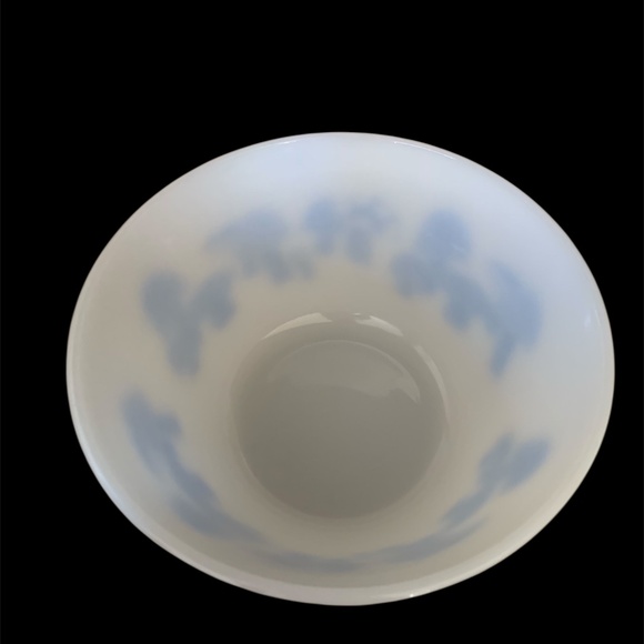 Rare Vintage Federal Glass 9” Blue Mushroom Bowl - Picture 8 of 10